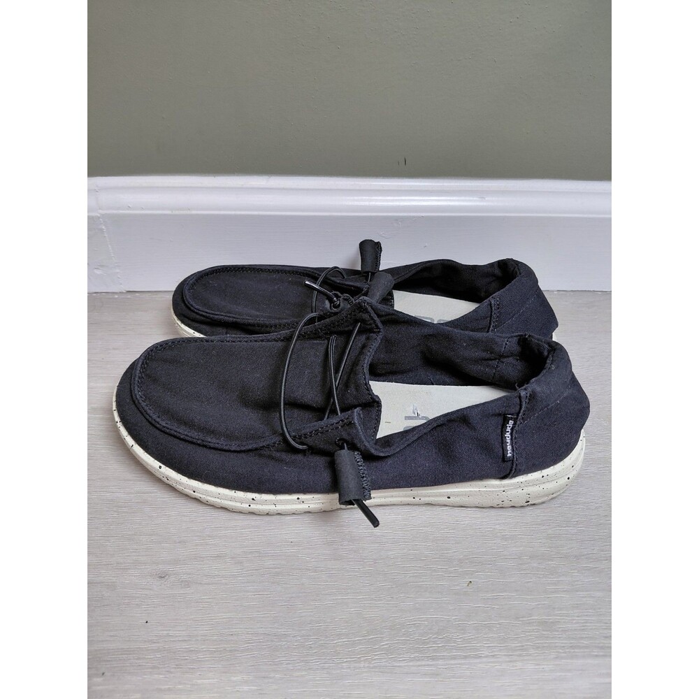 Hey Dude Wendy L Black Lightweight Casual Slip On Women Size 7 Loafers Shoes
